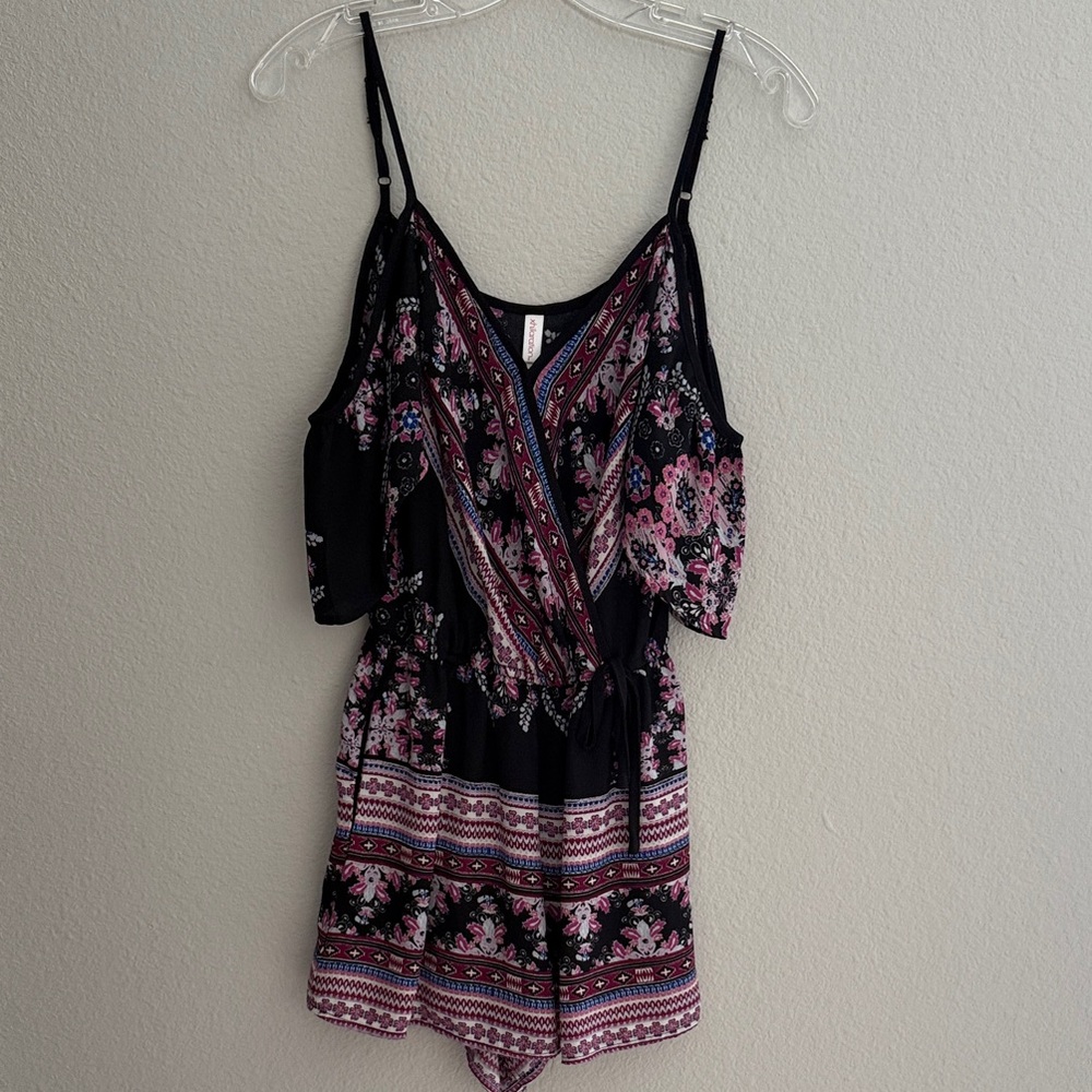 Floral Cold Shoulder Romper